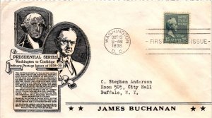 #820 James Buchanan Prexie Presidential – Anderson Cachet Addressed to Ande...