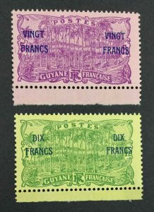 MOMEN: FRENCH GUIANA SC #98-99 1923 MINT OG NH LOT #62708