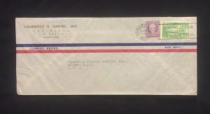 C) 1947. CUBA. AIRMAIL ENVELOPE SENT TO USA. DOUBLE STAMP. XF