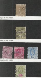 Ceylon, Postage Stamp, #85, 136, 169-170, 184 Used, 1883-1904