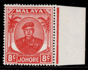 MALAYSIA - Johore GVI SG138, 8c scarlet, NH MINT.