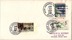 United States North Dakota New Hradec 58648 1987 4-bar  DPO  Philatelic.