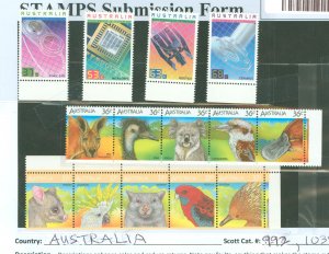 Australia  #992/1035/1036-9 Unused