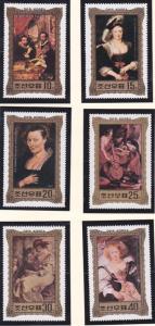North Korea 2109-14 MNH 1981 Various Reubens Paintings Full 6 Stamp Set VF