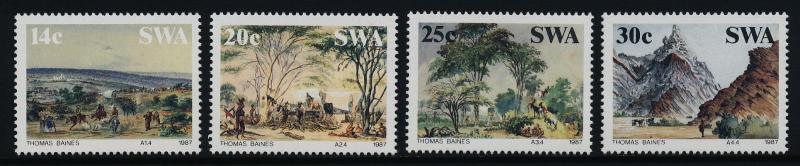 South West Africa 578-81 MNH Art, Paintings, Thomas Baines, Horse