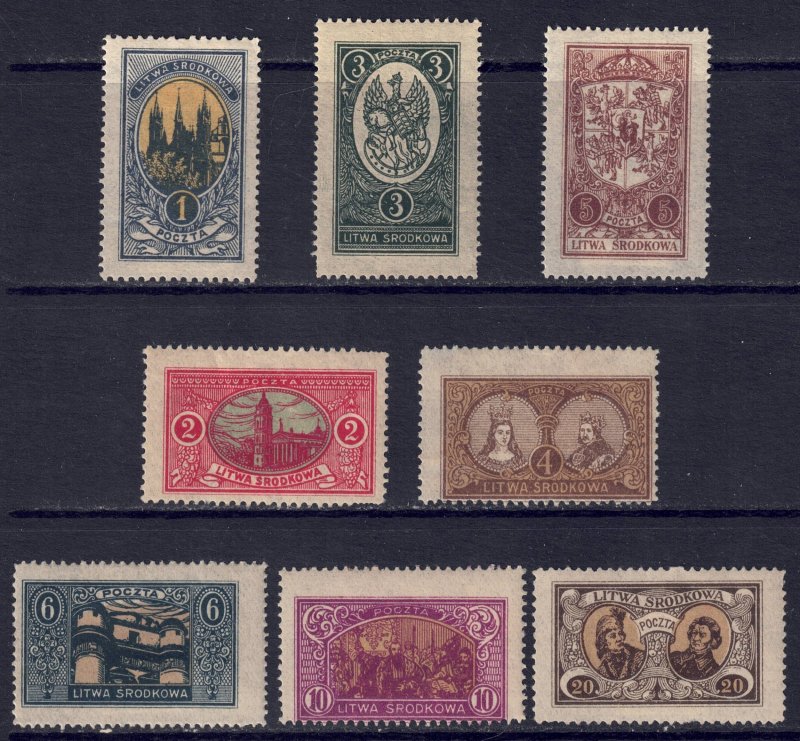 Central Lithuania #35-42*  CV $5.30