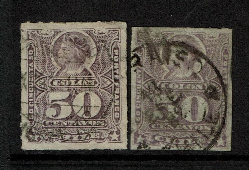 Chile SC# 34 & 35 Used / Hinge Rems - S7382