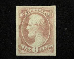 HS&C: Scott #208 P4 Card proof. XF Proof Mint US Stamp