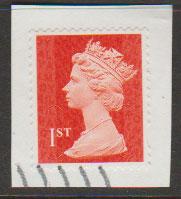 GB QE II Machin SG U2968e - 1st vermillion  - date code M14L - Source  T 