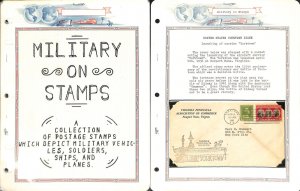 Military On Stamps Collection on 50 Pages, Worldwide Stamps, Covers, Sheets