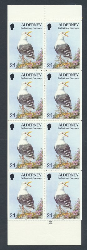 Alderney  SG ASB2  SC# 82b Booklet 1994 imprint  Birds  MNH see scan