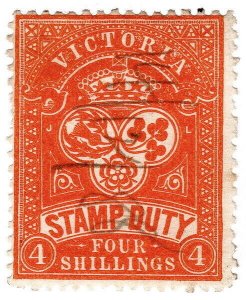 (I.B) Australia - Victoria Revenue : Stamp Duty 4/-