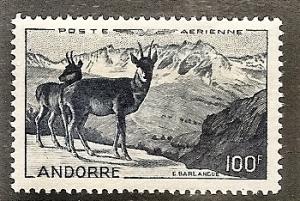 Andorra-French C1 MVLH 1950 Chamois CV $87.50