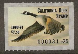 California Duck Stamp Scott 21 MNH (SCV $11.00)