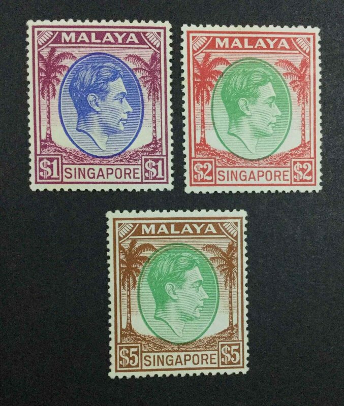 MOMEN: SINGAPORE SG #28-30 P17.5*18 MINT OG H £300 LOT #64594