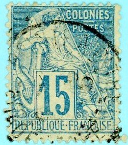 French Colonies, Scott #51, Used