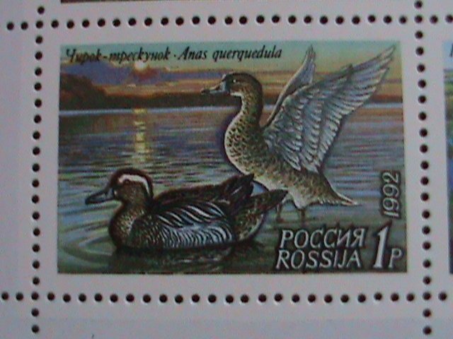 RUSSIA-1992-SC#6092A  LOVELY BEAUTIFUL DUCKS MNH SHEET  WE SHIP TO WORLD WIDE