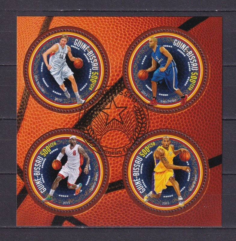 Guinea Bissau 2013 Basketball Stamps Sheet Used/CTO