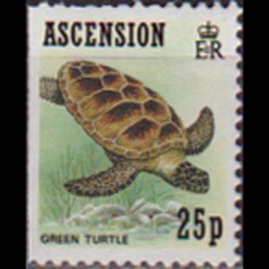 ASCENSION 1989 - Scott# 481 Green Turtle 25p NH