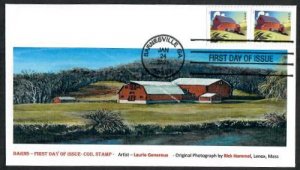 5552-FDC-Barns (coil): Forebay Barn in Spring-Wally Jr Cachet-21-C-105-FDOI