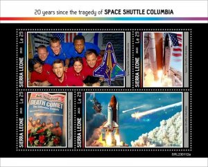 Sierra Leone - 2023 Space Shuttle Columbia - 4 Stamp Sheet - SRL230112a