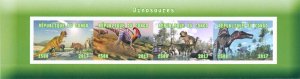 Dinosaurs Stamps 2017 MNH Prehistoric Animals 4v IMPF M/S II