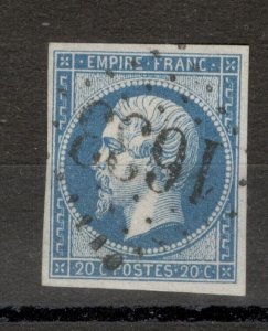 FRANCE - USED STAMP, 20 c - Mi.No. 13 Ib - 1853/1854.