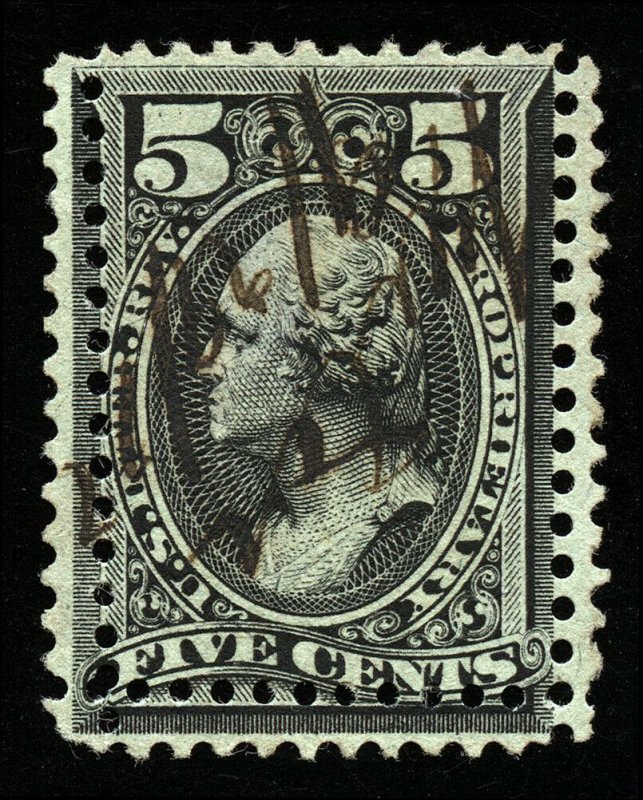 B291 U.S. Revenue Scott RB16a 5-cent Proprietary silk paper freak perfs SCV=$200