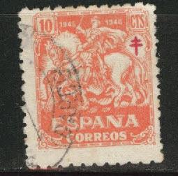 SPAIN Scott RA20 Used 1945 Postal Tax stamp TB Fund