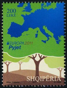 Albania 2907-8 MNH EUROPA, Map, International Year of the Forests