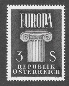 Austria Scott 657 MNHOG - 1960 EUROPA: Idea of United Europe - SCV $1.25