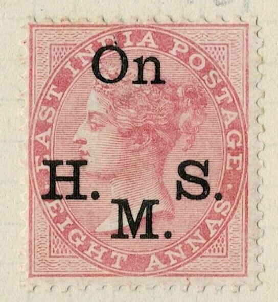 india 1874-82 - ON.H.M.S OVERPRINT - QV 8 AS ROSE SG NO 035 MM