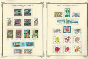 Germany DDR Stamp Collection on 24 Scott Specialty Pages, 1979-1982, JFZ