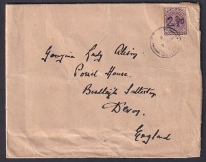 Falkland Islands (Sc 52, SG 115) on 1928 South Georgia cover to England, BPA cer