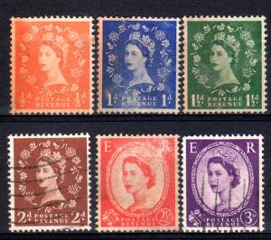 Great Britain 353c-358c  u, stains  cv$94.80