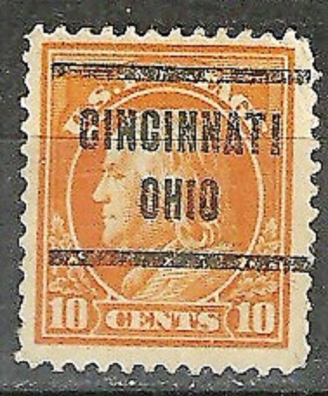 U.S. 1912 14 10c Franklin #416 CINCINNATI OHIO