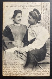 1905 Lorient France RPPC Postcard cover To London England Sweet Confession