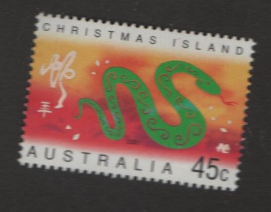 CHRISTMAS ISLAND 430 MNH YEAR OF THE SNAKE