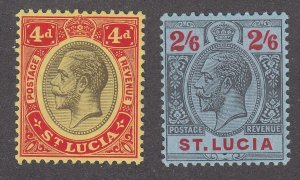 St. Lucia #73-74 Mint