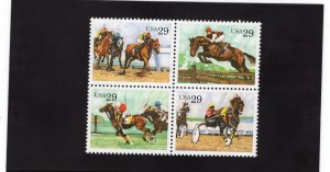 2756-2759 Sporting Horses, MNH blk/4