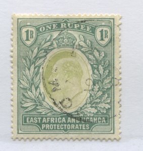 East Africa and Uganda KEVII 1904 1 rupee revenue used