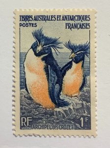 French Southern & Antarctic Terr.  1956 Scott 3 used - 20fr,  Penguins and Seals