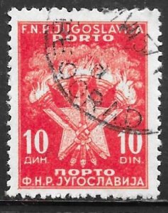 Yugoslavia J75: 10d Torches and Star, used, F-VF