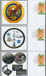 ISRAEL / JUDAICA - # 19030.16 ISRAEL HONOURS 50th ANN of APOLLO 11 MOON LANDING