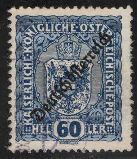 Austria Osterreich Scott 192 Used  Coat of Arms stamp w Republic opt