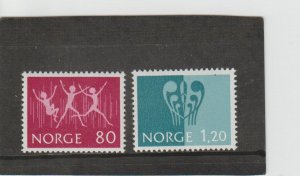 Norway  Scott#  592-3  MNH  (1972 INTERJUNEX)