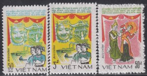 N.Vietnam MNH Sc 1439-41 Mi 1488-90  Value $ 12.00 US $ Viet-Cambodia relations