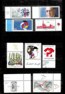 GERMANY 107 Different Mint Never Hinged Stamps Face Value=108DM+ (US$55+)