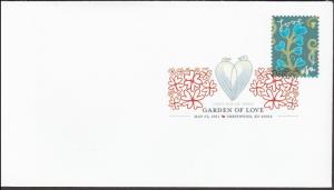 US 4533 Garden of Love Blue Flowers DCP FDC 2011