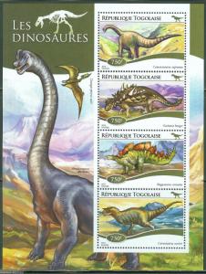 TOGO   2015 DINOSAURS  SHEET  MINT NH